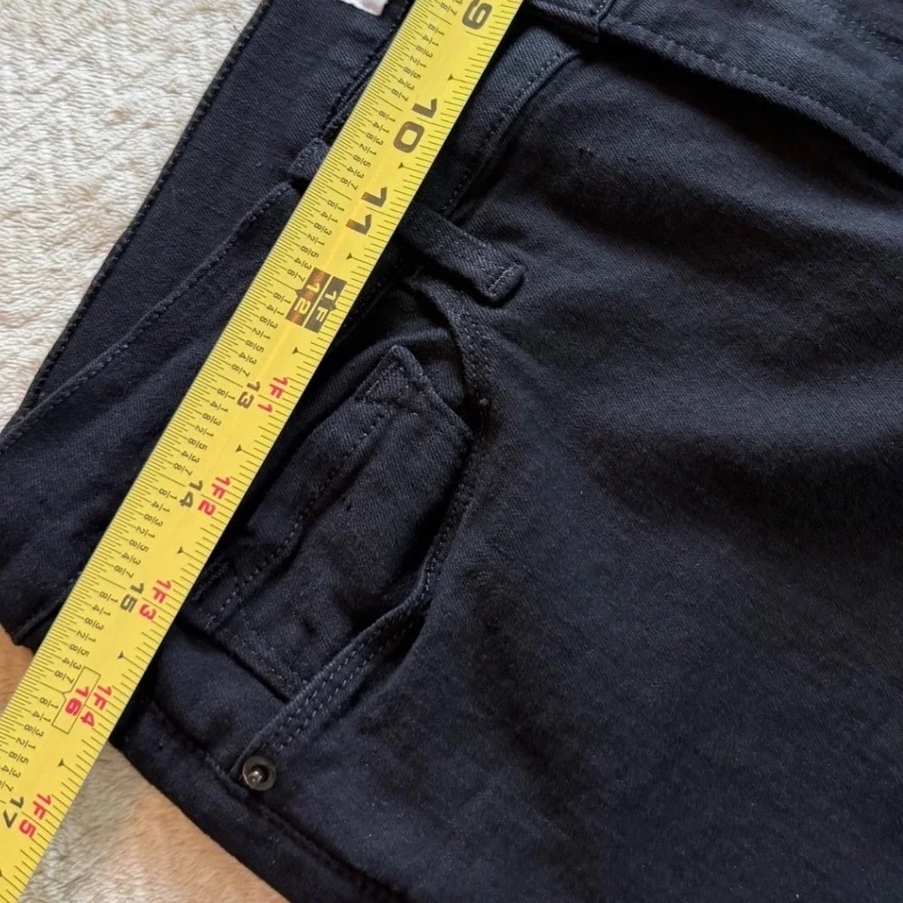 Frame Denim Le Skinny Raw Hem Jeans Film Noir Black LSJRS403 Size 32 - Picture 6 of 15
